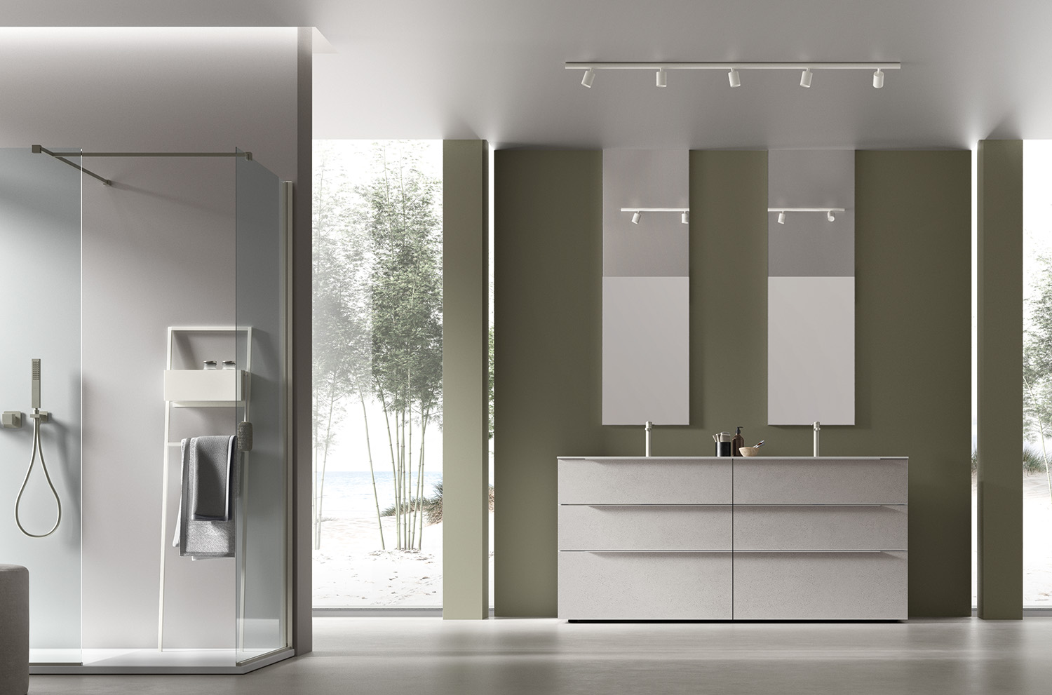 faretti a soffitto per il bagno direzionabili