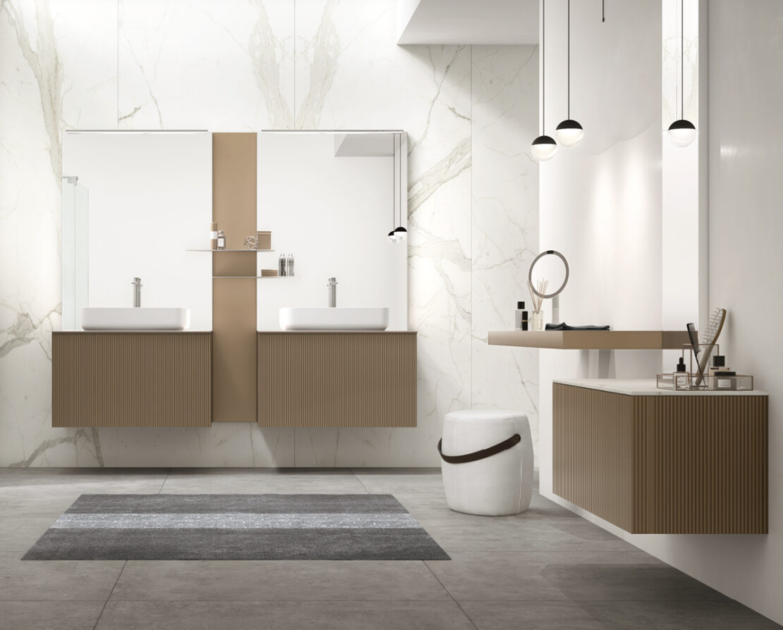 bagno con doppio lavabo