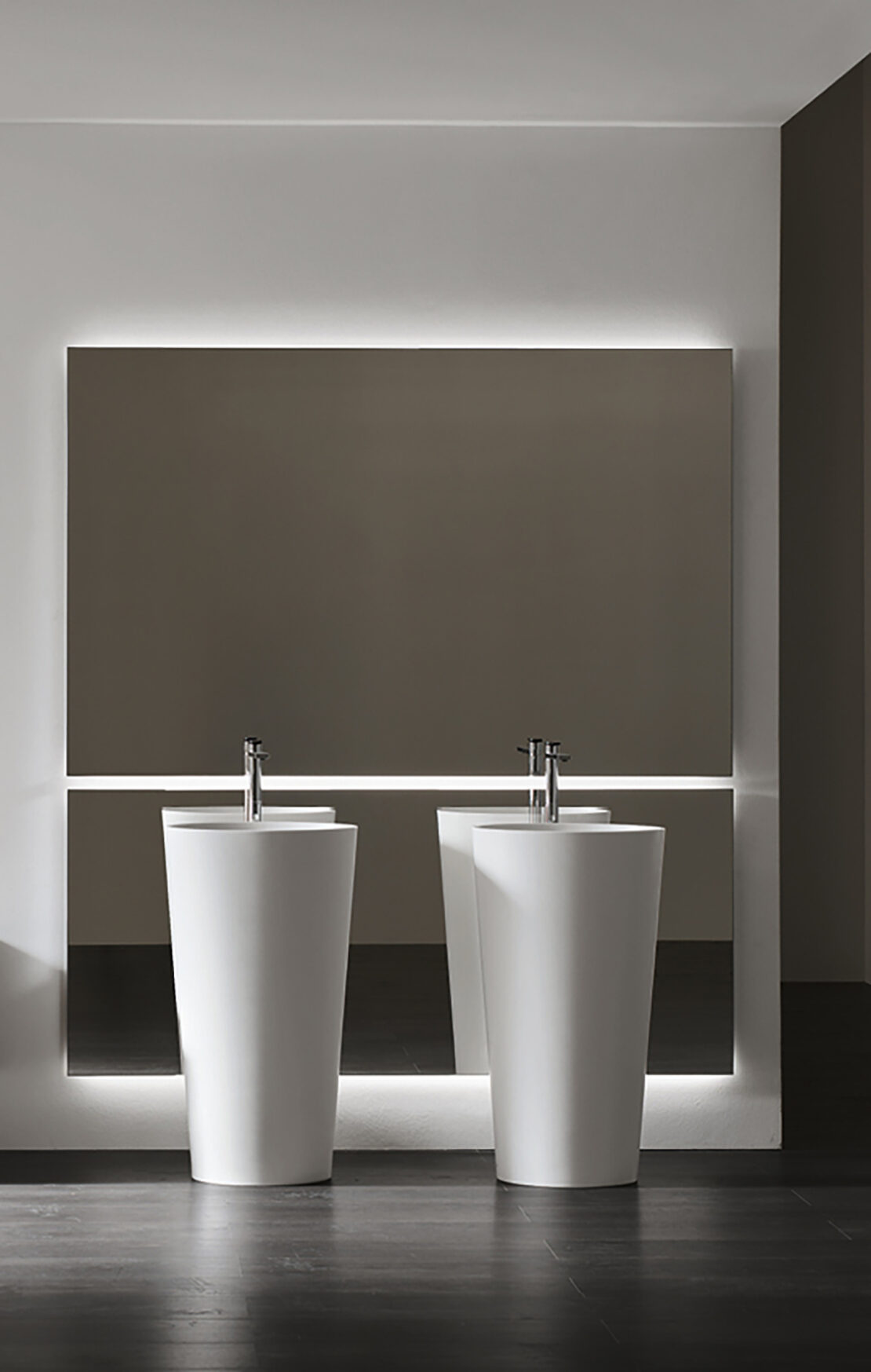 doppio lavabo freestanding stile moderno