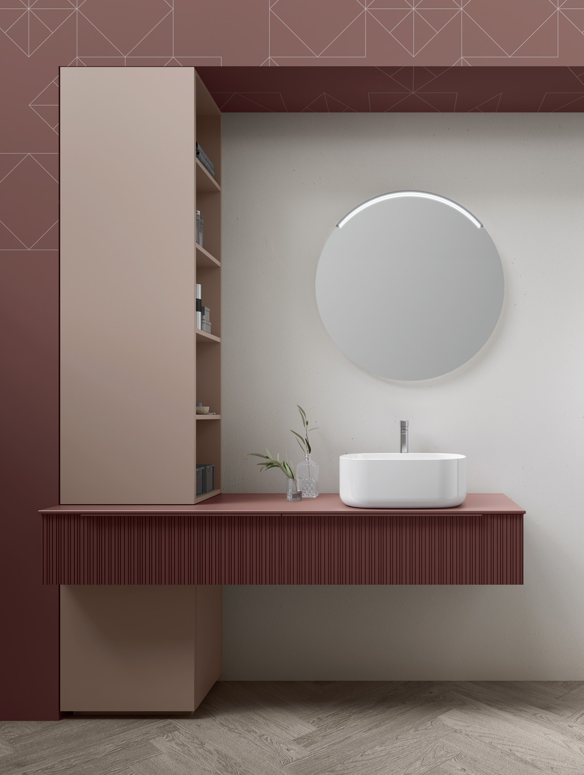 ispirazioni arredo bagno piccolo colorato
