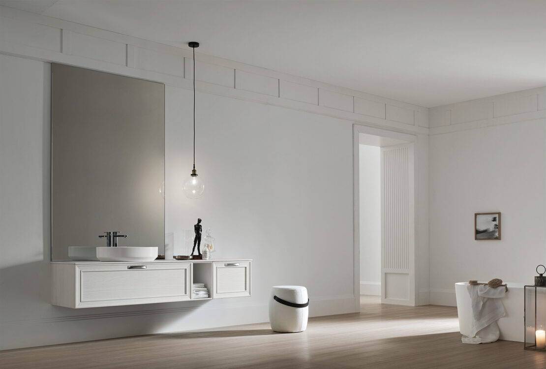 bagno bianco arredamento classico moderno