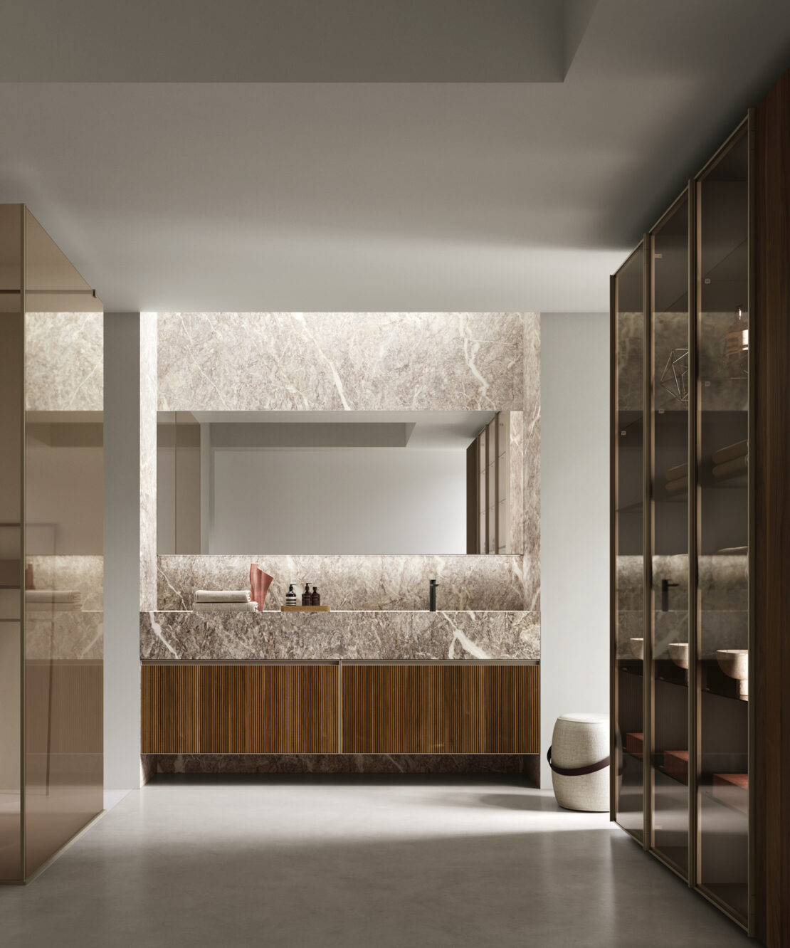 gres porcellanato effetto marmo bagno elegante